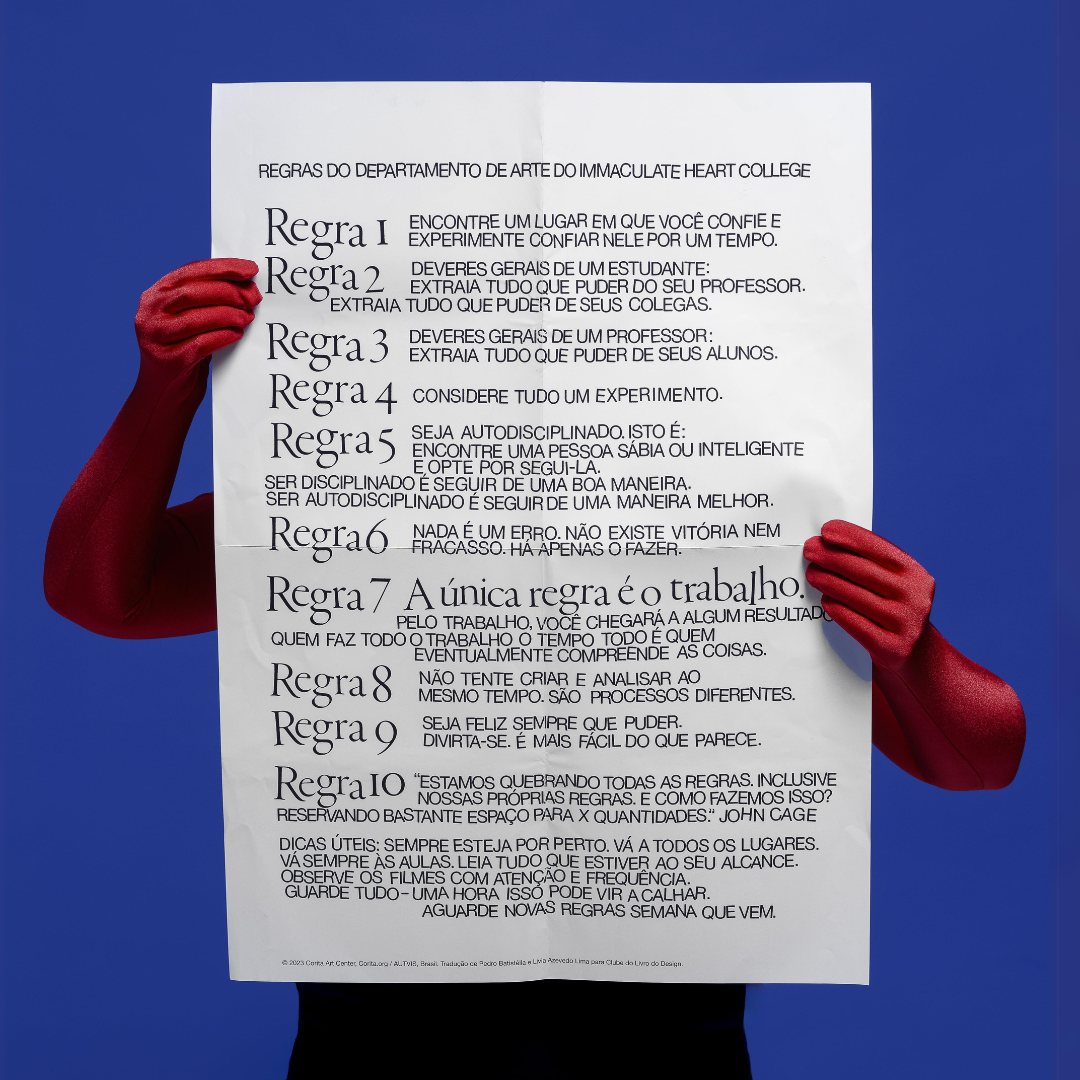Cartaz 10 Regras para a criatividade